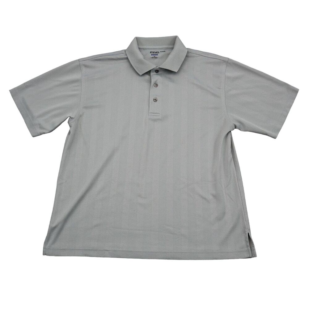 Ping Shirt Mens M Gray Polo Golf Performance Dynamics Lightweight Golfing